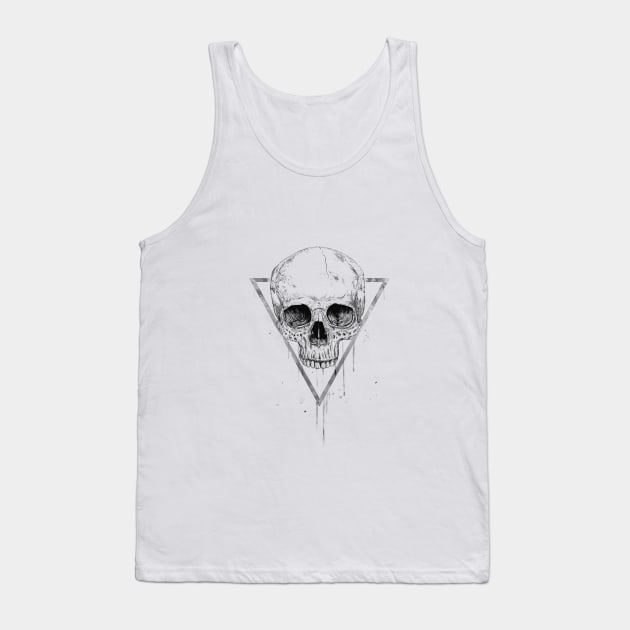 Skull in a triangle (bw) Tank Top by soltib